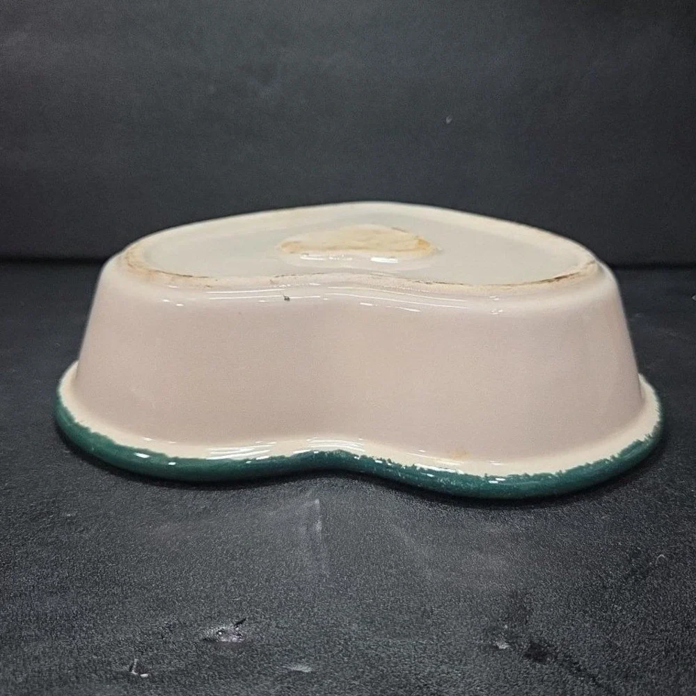 Heart‎ Shaped Stoneware Bakeware, Vintage Country Apple Design, Casserole Dish